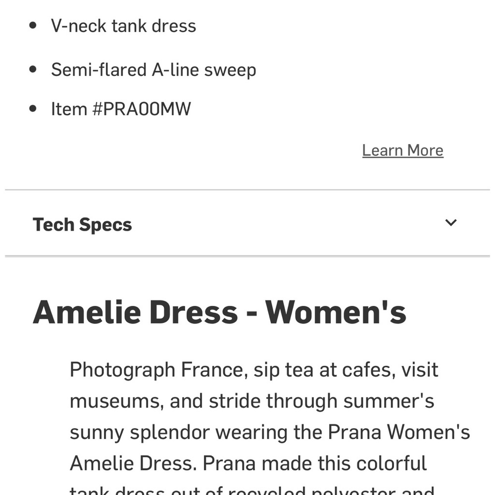 PRaNA athletic black and white dress in size M - Picture 3 of 3